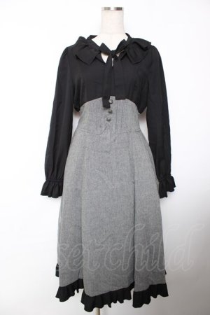 画像: axes femme / ハイウエストドッキングワンピース F グレー Y-25-12-04-124-AX-OP-SZ-ZY