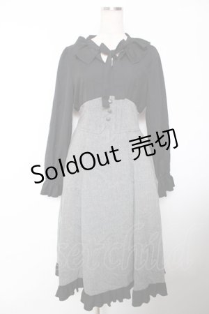 画像: axes femme / ハイウエストドッキングワンピース F グレー Y-25-12-04-124-AX-OP-SZ-ZY