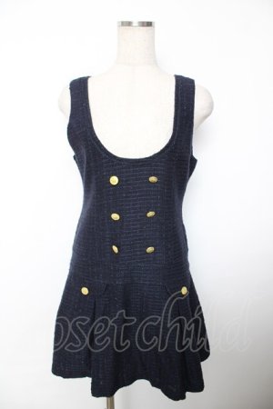 画像: LODISPOTTO / ツイードジャンパースカート M 紺 Y-25-12-04-129-LO-OP-SZ-ZY