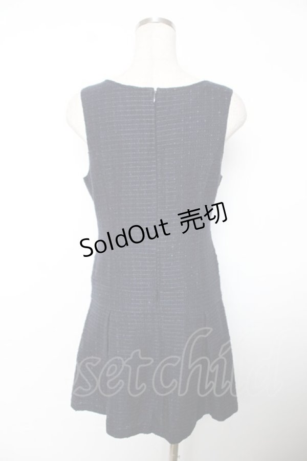 画像2: LODISPOTTO / ツイードジャンパースカート M 紺 Y-25-12-04-129-LO-OP-SZ-ZT597 (2)