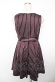 画像2: Ank Rouge / ウエスト刺繍ストライプワンピース M ワイン Y-25-12-04-130-CA-OP-SZ-ZY (2)