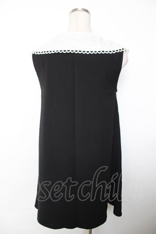 画像2: An MILLE / 襟レースノースリーブワンピース  黒 Y-25-12-04-131-EL-OP-SZ-ZY (2)