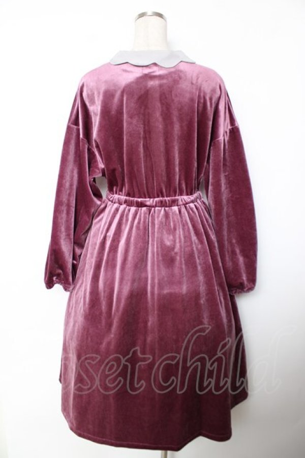 画像2: merry jenny / スカラップカラーベロアワンピース F パープル Y-25-12-04-137-LO-OP-SZ-ZY (2)