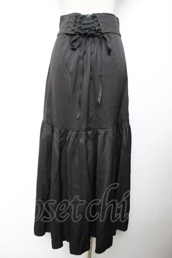 画像2: axes femme POETIQUE / ラッフルフリルマーメイドスカート M 黒 Y-25-12-04-144-AX-SK-SZ-ZY (2)