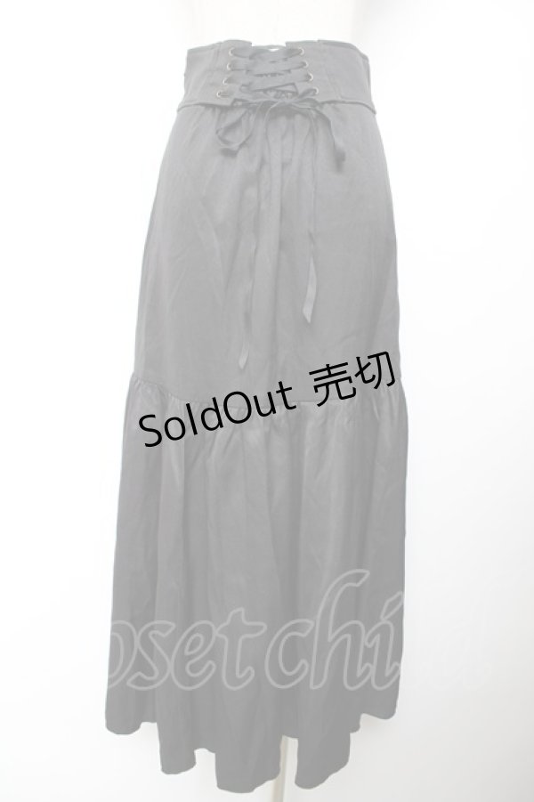 画像2: axes femme POETIQUE / ラッフルフリルマーメイドスカート M 黒 Y-25-12-04-144-AX-SK-SZ-ZY (2)