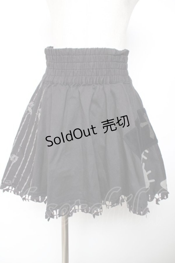 画像1: HANGRY&ANGRY / キャラクターモチーフ切替スカート  黒 Y-25-12-04-151-HN-SK-SZ-ZY (1)