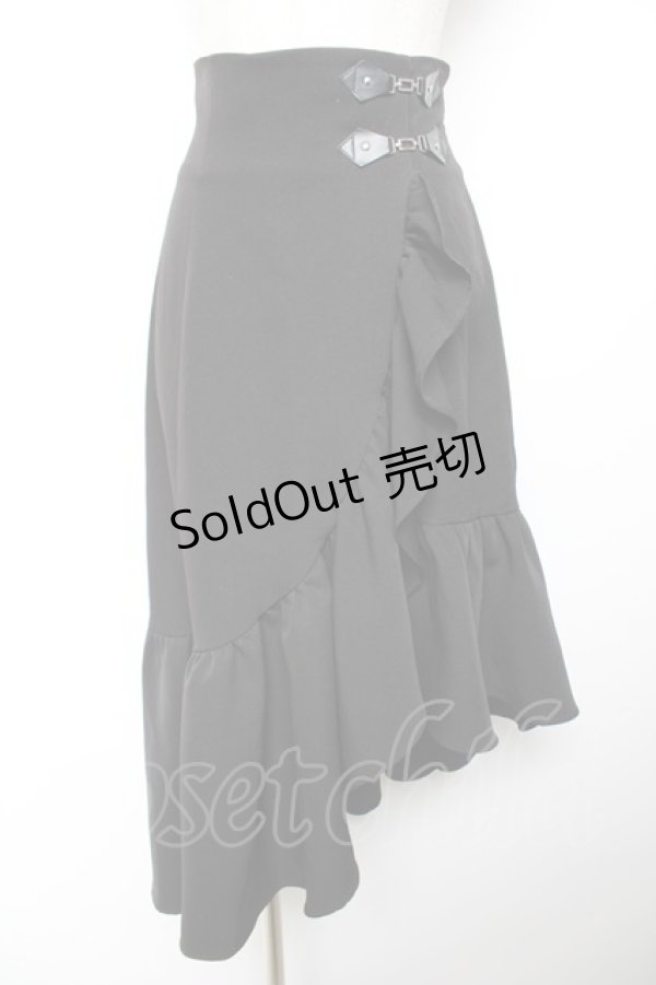 画像1: axes femme POETIQUE / アシメフリルマーメイドスカート M 黒 Y-25-12-04-154-AX-SK-SZ-ZY (1)