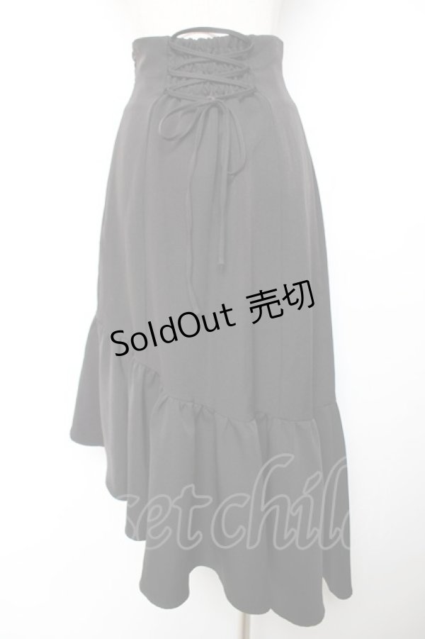 画像2: axes femme POETIQUE / アシメフリルマーメイドスカート M 黒 Y-25-12-04-154-AX-SK-SZ-ZY (2)