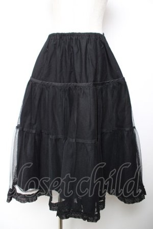 画像: ALICE and the PIRATES / ロングハードチュールパニエ  黒 Y-25-12-04-155-PA-SK-SZ-ZY