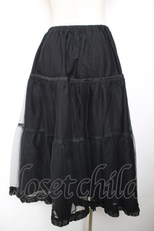 画像2: ALICE and the PIRATES / ロングハードチュールパニエ  黒 Y-25-12-04-155-PA-SK-SZ-ZY (2)