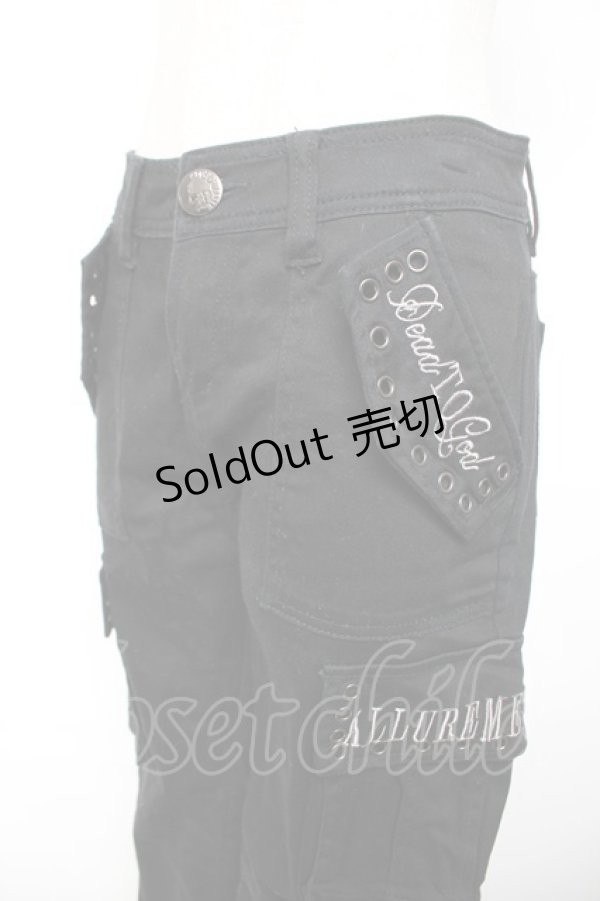 画像3: GHOST of HARLEM / ポケット刺繍パンツ M 黒 Y-25-12-04-157-GL-PA-SZ-ZY (3)