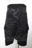 画像2: MINT NeKO / プリント総柄ハーフパンツ  黒 Y-25-12-04-158-HN-PA-SZ-ZY (2)