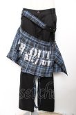 画像1: SEX POT ReVeNGe / チェック柄スカートボンテージパンツ L 黒×青 Y-25-12-04-159-SP-PA-SZ-ZY (1)