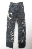 画像1: Deorart / ダメージ加工入りデニムパンツ S 黒 Y-25-12-04-161-PU-PA-SZ-ZY (1)