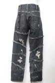 画像2: Deorart / ダメージ加工入りデニムパンツ S 黒 Y-25-12-04-161-PU-PA-SZ-ZY (2)