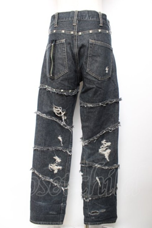 画像2: Deorart / ダメージ加工入りデニムパンツ S 黒 Y-25-12-04-161-PU-PA-SZ-ZY (2)