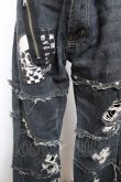 画像3: Deorart / ダメージ加工入りデニムパンツ S 黒 Y-25-12-04-161-PU-PA-SZ-ZY (3)