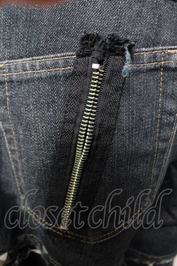 画像5: Deorart / ダメージ加工入りデニムパンツ S 黒 Y-25-12-04-161-PU-PA-SZ-ZY (5)