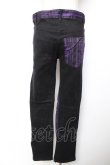 画像2: SEX POT ReVeNGe / ZIPプリントスキニーパンツ M 黒×紫 Y-25-12-04-162-SP-PA-SZ-ZY (2)