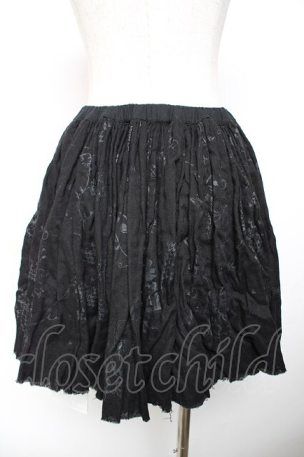 画像2: GRAMM / 歯車ptスカート  黒 Y-25-12-04-165-HN-SK-SZ-ZY (2)