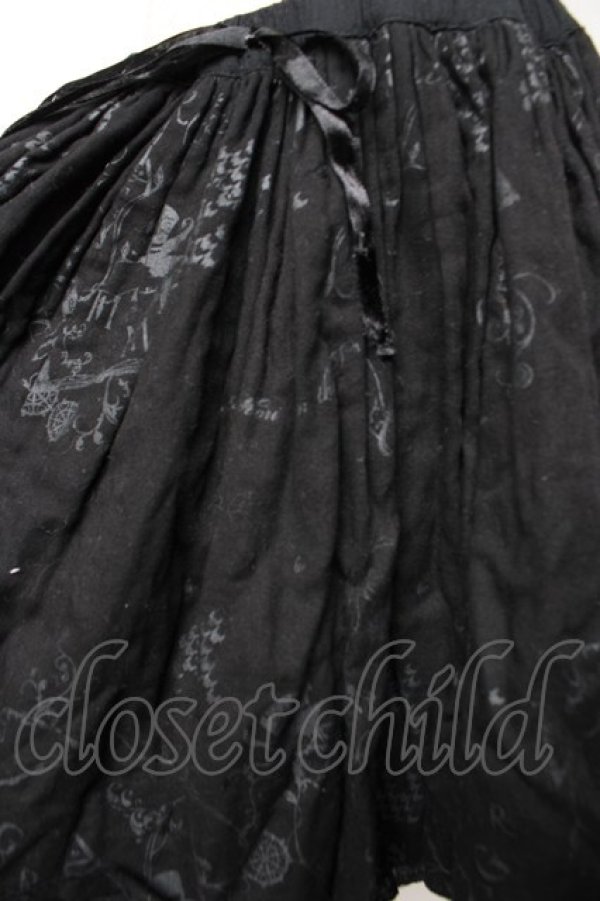 画像3: GRAMM / 歯車ptスカート  黒 Y-25-12-04-165-HN-SK-SZ-ZY (3)