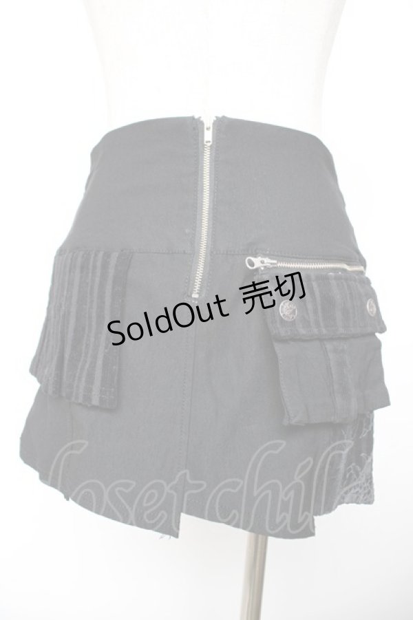 画像2: Ozz On / 龍ptベルトデザインスカート  黒 Y-25-12-04-167-OO-SK-SZ-ZY (2)