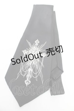 画像: BPN / プリントネクタイ  黒 Y-25-12-04-023-GO-ZA-SZ-ZY