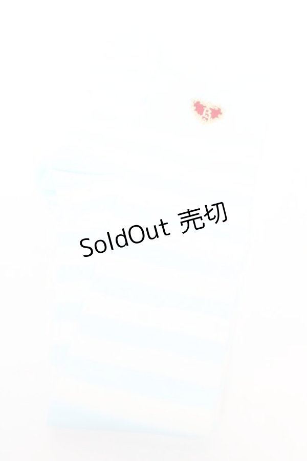 画像1: BABY, THE STARS SHINE BRIGHT / プリンセスドロップ刺繍ボーダーオーバーニーソックス  サックス Y-25-12-04-024-BA-ZA-SZ-ZY (1)