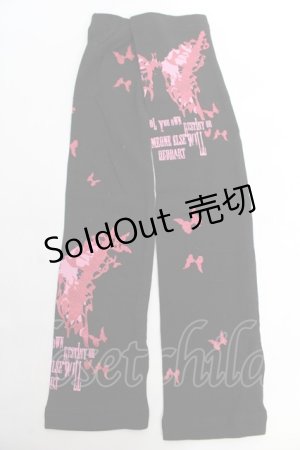 画像: Deorart / 蝶ラメプリントアームカバー  黒 Y-25-12-04-026-PU-ZA-SZ-ZY