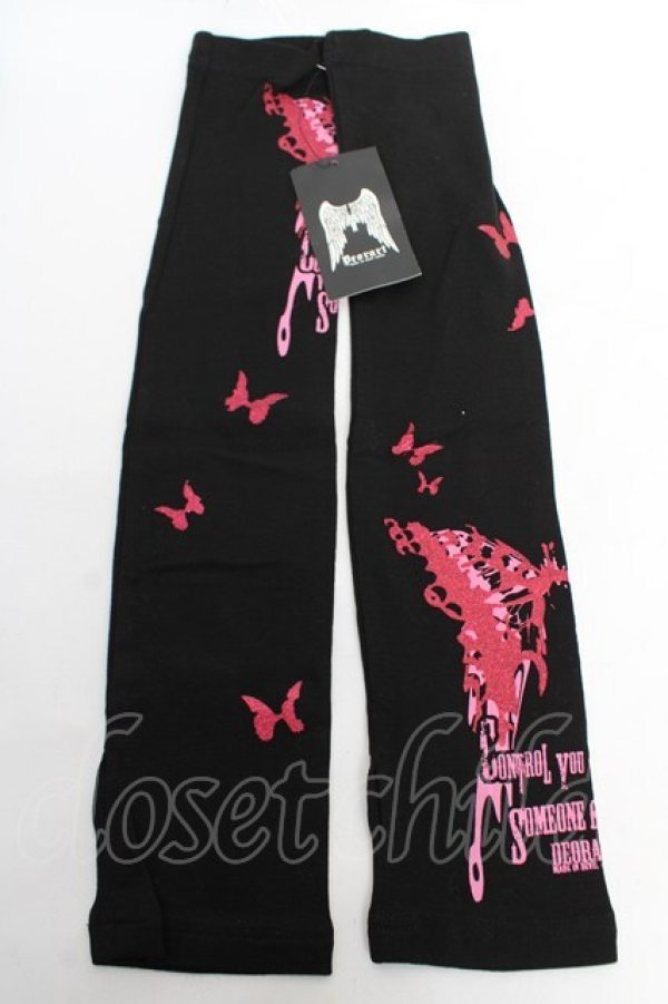 画像2: Deorart / 蝶ラメプリントアームカバー  黒 Y-25-12-04-026-PU-ZA-SZ-ZY (2)