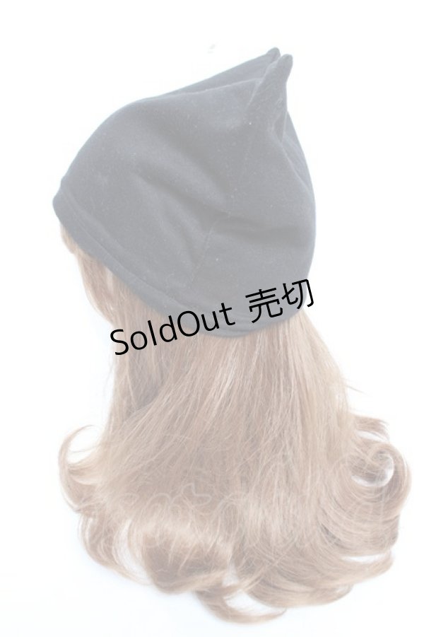 画像2: ALGONQUINS / 刺繍入りネコ耳帽子  黒 Y-25-12-04-027-AL-AC-SZ-ZY (2)