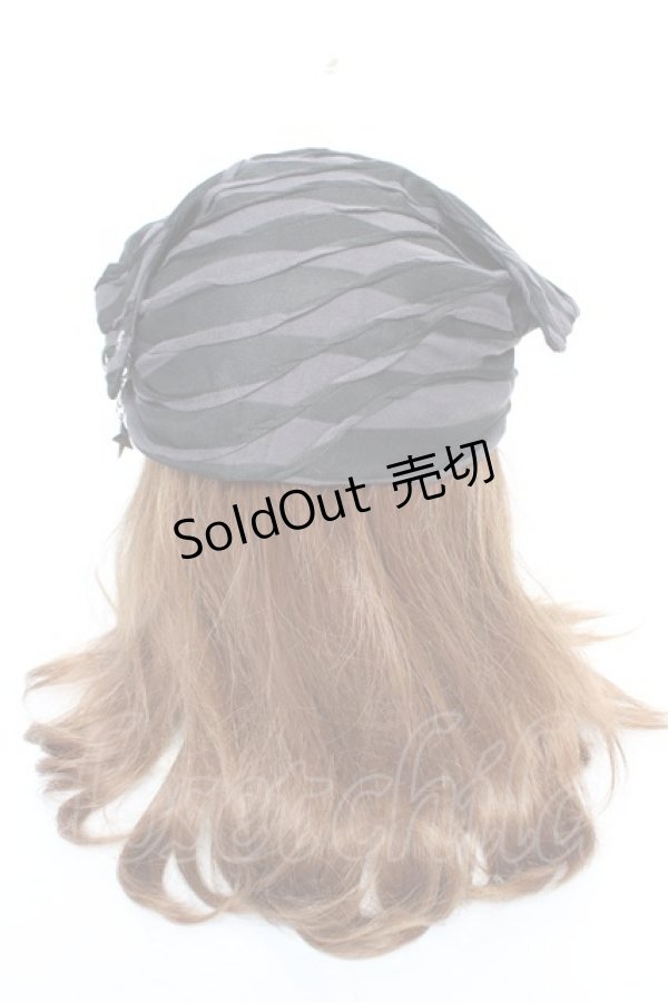 画像4: PEACE NOW / /ボーダーネコ耳帽子  黒×グレー Y-25-12-04-028-PU-AC-SZ-ZY (4)