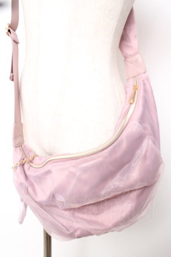 画像2: m petit by misako / AMチュールリボンショルダーバッグ  中桃 Y-25-12-04-031-LO-BG-SZ-ZY (2)