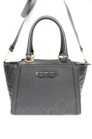 画像: ｍ petit by misako / サンリオキャラクターズ チャーム付き 2way バッグ  中黒 Y-25-12-04-032-LO-ZA-SZ-ZY