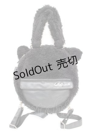 画像: HELL CAT PUNKS / ネコミミファーバッグ  黒 Y-25-12-04-034-PU-BG-SZ-ZY