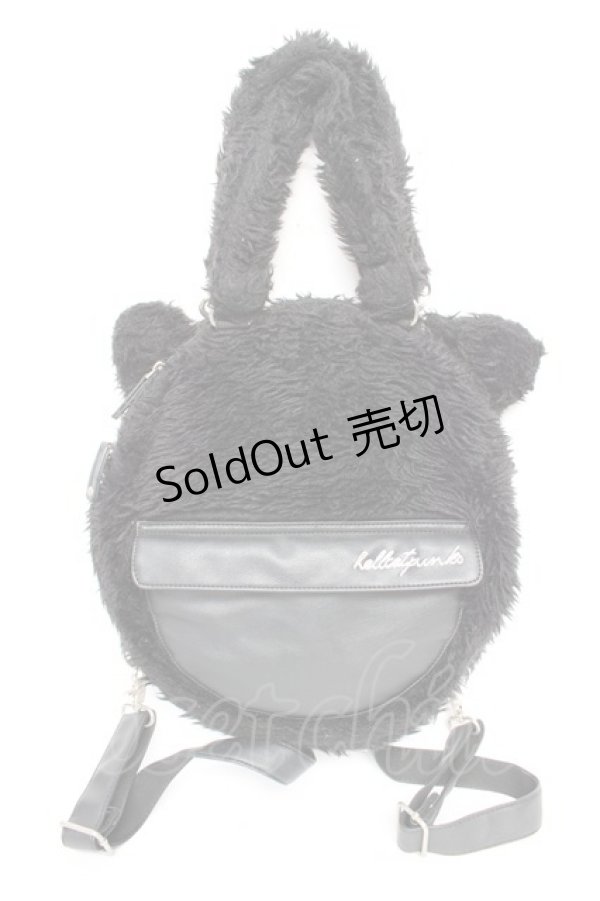 画像1: HELL CAT PUNKS / ネコミミファーバッグ  黒 Y-25-12-04-034-PU-BG-SZ-ZY (1)