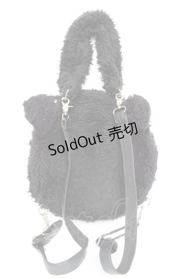 画像2: HELL CAT PUNKS / ネコミミファーバッグ  黒 Y-25-12-04-034-PU-BG-SZ-ZY (2)