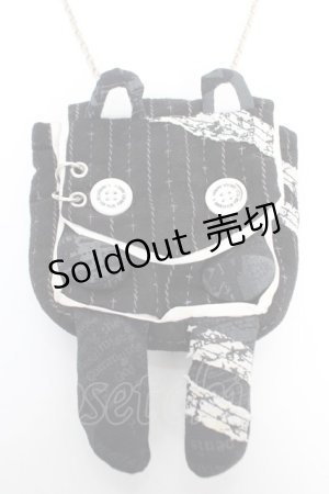 画像: HN+nois / うさぎミニポシェット  黒 Y-25-12-04-037-HN-ZA-SZ-ZY