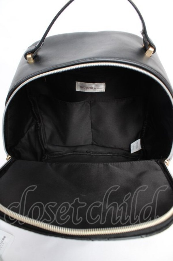 画像3: m petit by misako / キルティングリュック  黒 Y-25-12-05-039-LO-BG-SZ-ZY (3)