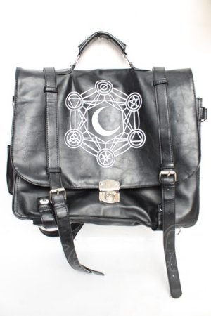 画像: Restyle / 六芒星刺繍バック  黒 Y-25-12-05-045-GO-BG-SZ-ZY