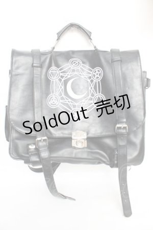 画像: Restyle / 六芒星刺繍バック  黒 Y-25-12-05-045-GO-BG-SZ-ZY