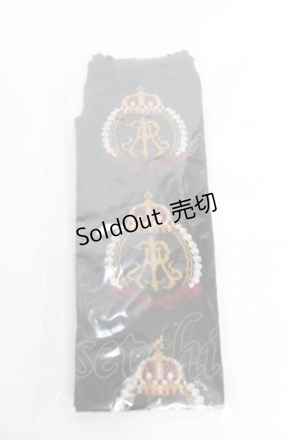 画像1: ALICE and the PIRATES / A/P王冠エンブレム柄オーバーニーソックス  黒 Y-25-12-05-008-PA-ZA-SZ-ZY (1)