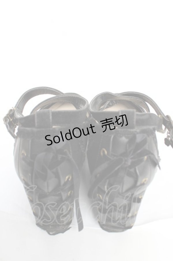 画像3: axes femme POETIQUE / 厚底ボリュームヒールパンプス  黒Y-25-12-05-046-AX-SH-SZ-ZTK030 (3)