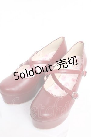 画像: csT&P / クロスストラップパンプス  赤 Y-25-12-05-049-LO-SH-SZ-ZTK034