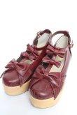 画像1: axes femme Kawaii / トリプルリボンシューズ M ワイン Y-25-12-05-050-AX-SH-SZ-ZY (1)