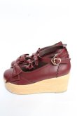 画像2: axes femme Kawaii / トリプルリボンシューズ M ワイン Y-25-12-05-050-AX-SH-SZ-ZY (2)