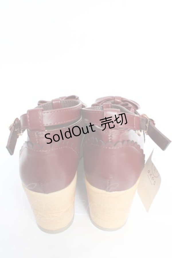画像3: axes femme Kawaii / トリプルリボンシューズ M ワイン Y-25-12-05-050-AX-SH-SZ-ZY (3)