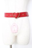 画像1: To Alice / ハートバックルベルト  赤 Y-25-12-05-010-LO-ZA-SZ-ZY (1)