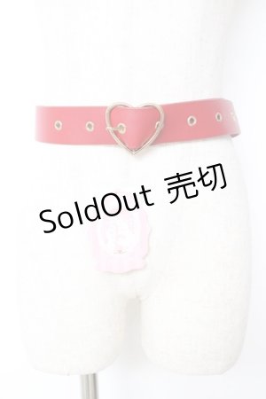 画像: To Alice / ハートバックルベルト  赤 Y-25-12-05-010-LO-ZA-SZ-ZY
