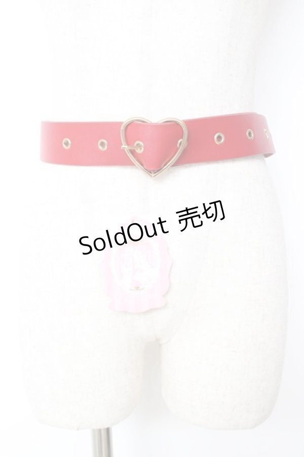 画像1: To Alice / ハートバックルベルト  赤 Y-25-12-05-010-LO-ZA-SZ-ZY (1)